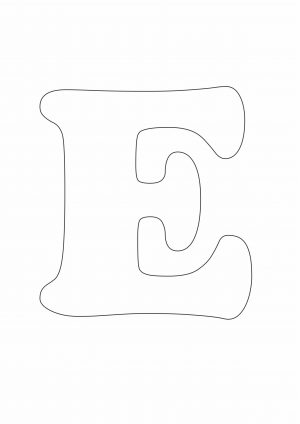 Трафарет буквы Е