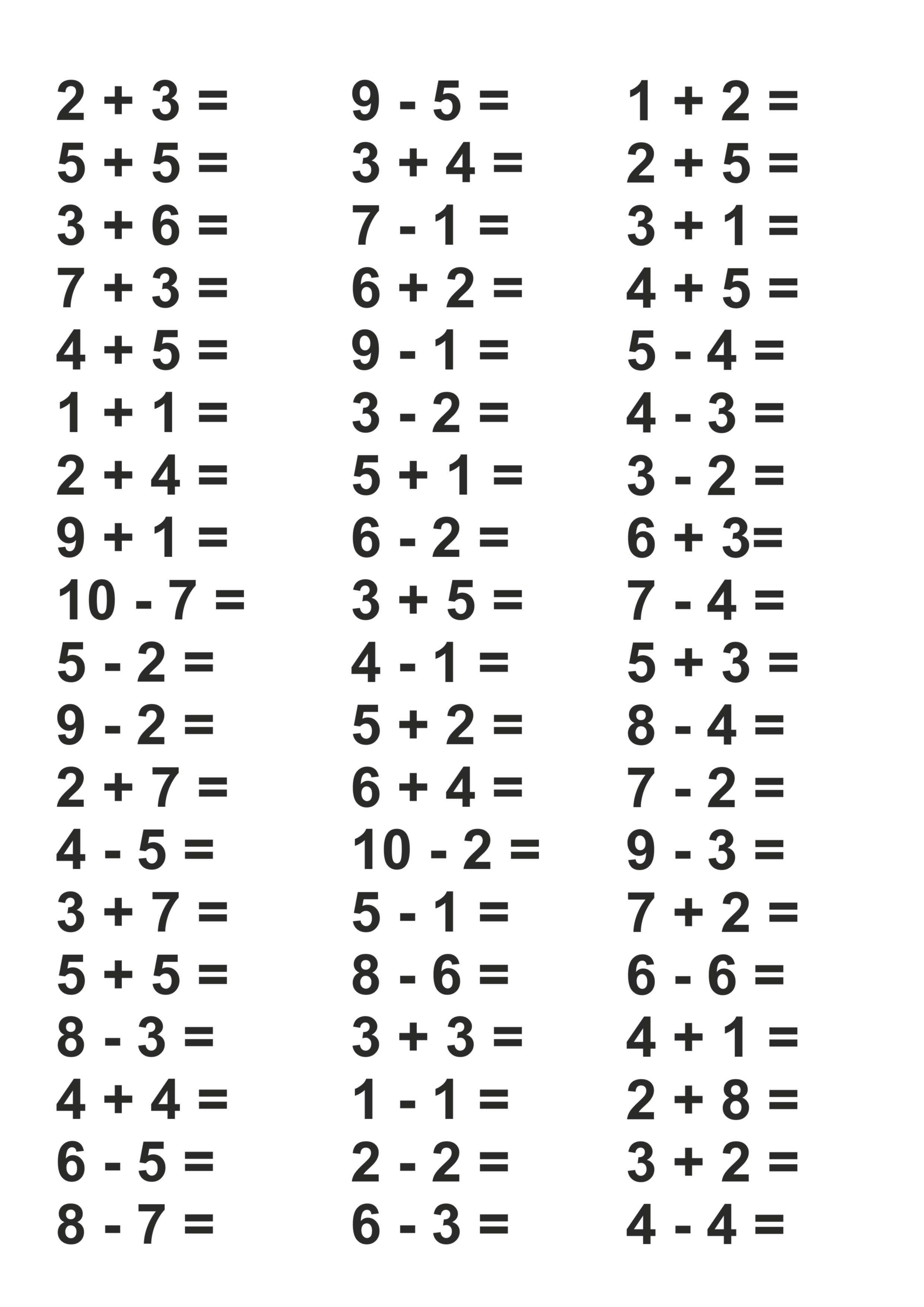 Распечатать примеры по математике. Примеры для 1 класса по математике на вычитание. Математика примеры 1 класса по математике. Примеры на сложение и вычитание 1 класс. Примеры для 1 класса по математике в пределах 10.