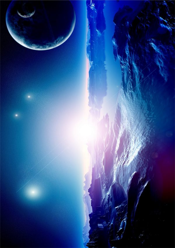 Картинка космоса - ледяная планета скачать